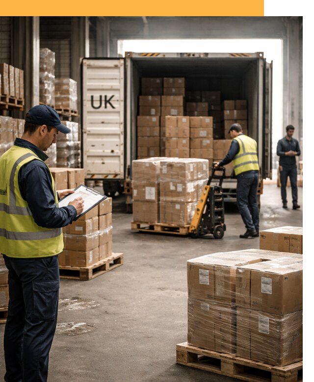 Доставка грузов из Великобритании с таможенным оформлением от 13285